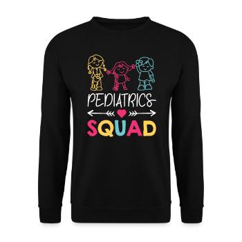 Pédiatrie Escouade Infirmière Soins Médicaux Enfants Cadeau - Sweat-shirt Unisexe - noir - Devant - Alina (178cm) & Michal (187cm)