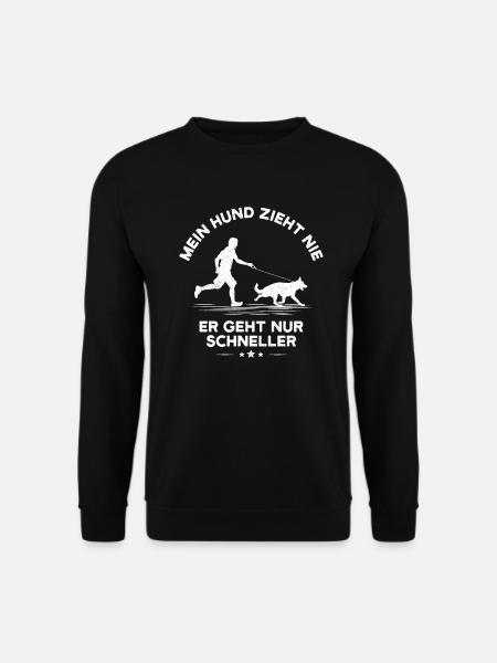 Hund Hunde Sprüche Hundesport Hundehalter Geschenk - Unisex Pullover - Schwarz