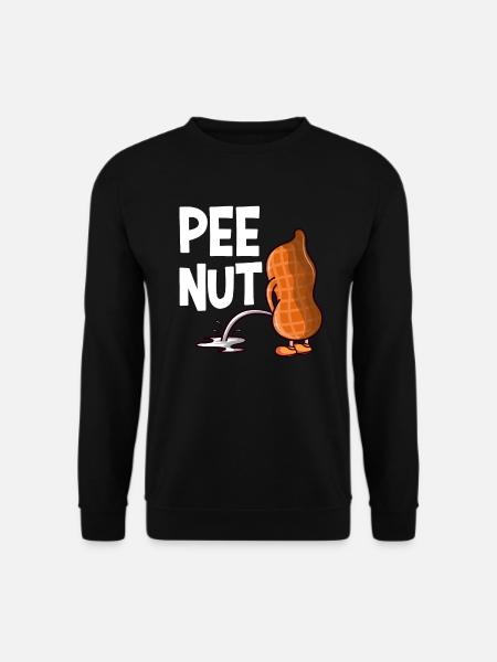 PeePeenut Pee Nut lustige Erdnuss - Unisex Pullover - Schwarz