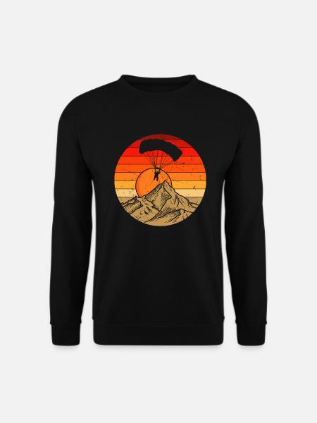 Parapente rétro, parapente, parapente montagne - Sweat-shirt Unisexe - noir