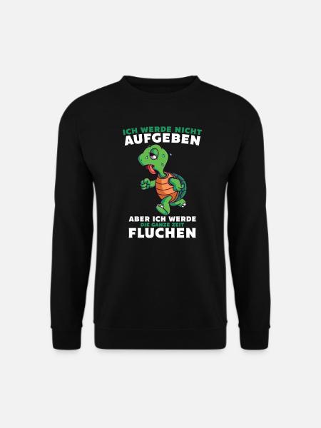 Schildkröte lustig Läufer Jogger Sportler running - Unisex Pullover - Schwarz