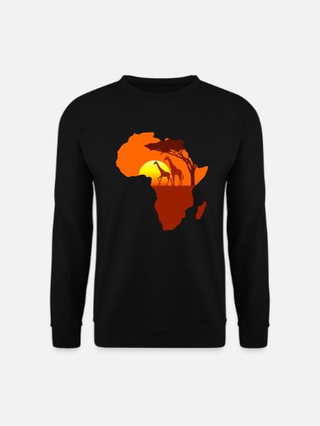 Afrika Giraffe Giraffen Reisen Urlaub Geschenk - Unisex Pullover - Schwarz