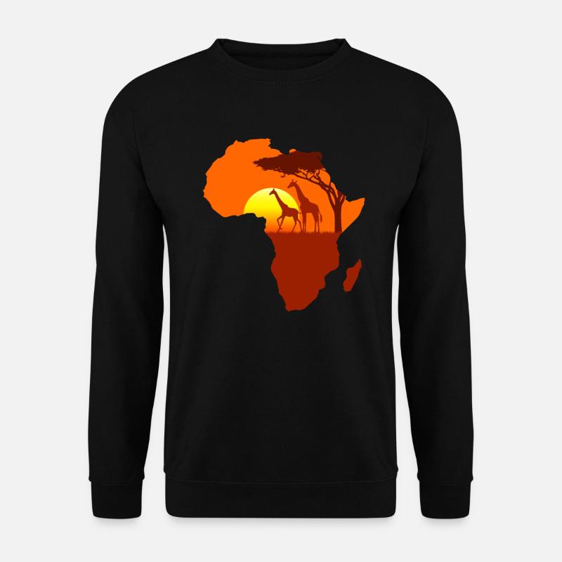 Afrika Giraffe Giraffen Reisen Urlaub Geschenk - Unisex Pullover - Schwarz