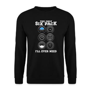 Pilote avion voler à voile tenue hommes - Sweat-shirt Unisexe - noir - Devant - Alina (178cm) & Michal (187cm)