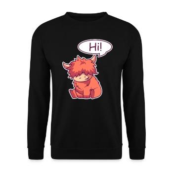 vaches douces bovins bovins des hautes terres vaches - Sweat-shirt Unisexe - noir - Devant - Alina (178cm) & Michal (187cm)