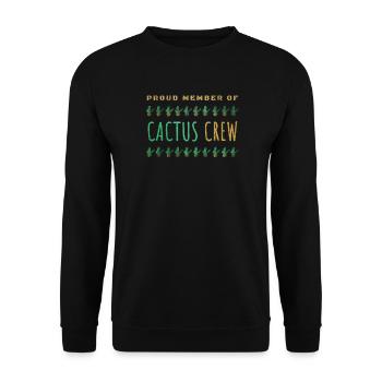 Cactus Crew Shirt - Unisex Sweatshirt - black - Front - Alina (178cm) & Michal (187cm)