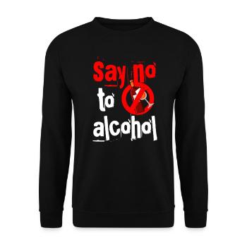 Sensibilisation à la sobriété anti-alcool - Sweat-shirt Unisexe - noir - Devant - Alina (178cm) & Michal (187cm)