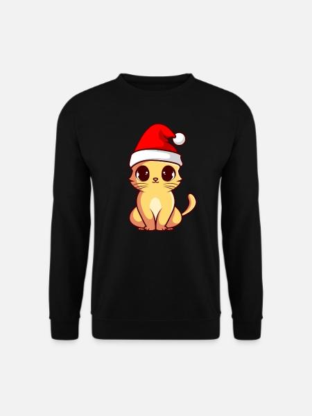 Noël chat chats noël mignon chat - Sweat-shirt Unisexe - noir