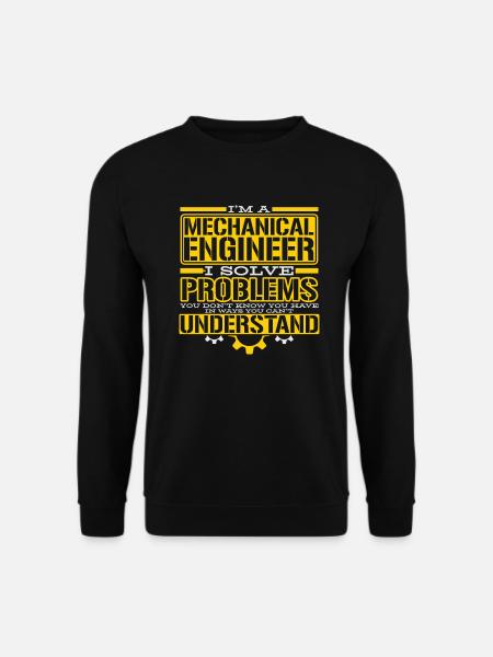Maschinenbau lustiger Spruch Maschinenbauer Outfit - Unisex Pullover - Schwarz