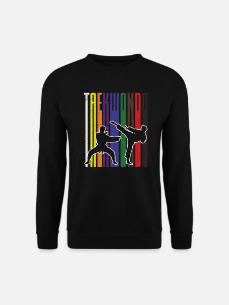 Vintage Taekwondo TKD Tae Kwon Do Kampfkunst Kick - Unisex Pullover - Schwarz