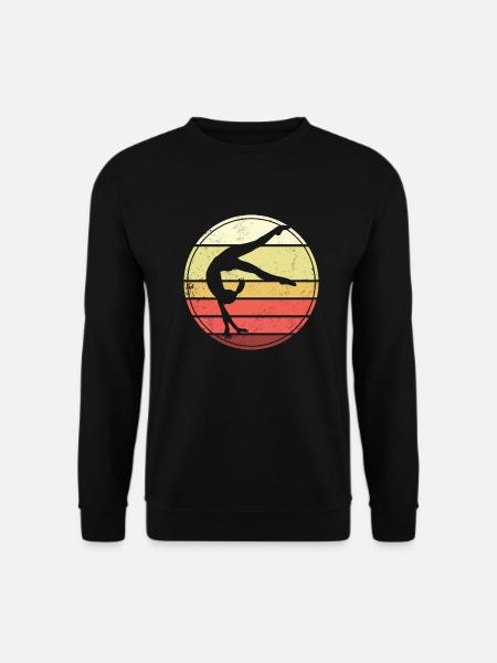 Vintage Akrobatische Gymnastik Liebhaber Turner - Unisex Pullover - Schwarz