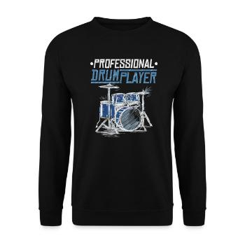 Batteur batteur Drumsticks Drummer Dum - Sweat-shirt Unisexe - noir - Devant - Alina (178cm) & Michal (187cm)