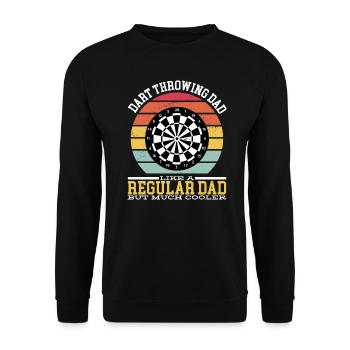 Dart Dad Dartboard Dart Arrow Dart Player Father - Unisex Sweatshirt - black - Front - Alina (178cm) & Michal (187cm)