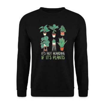 Il n’est pas de thésauriser quand ce sont des plantes - Sweat-shirt Unisexe - noir - Devant - Alina (178cm) & Michal (187cm)