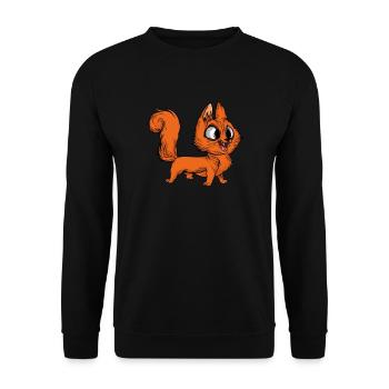 Halloween Cat Knife Creepy Gift Idea - Unisex Sweatshirt - black - Front - Alina (178cm) & Michal (187cm)