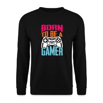 Gaming Gamble Gamer Quarantine Gift Idea - Unisex Sweatshirt - black - Front - Alina (178cm) & Michal (187cm)