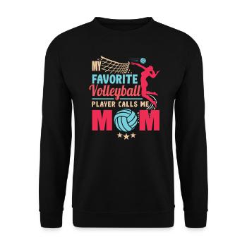 Cool Mothers Day Meine Lieblingsvolleyballspielerin - Unisex Pullover - Schwarz - Vorne - Alina (178cm) & Michal (187cm)