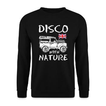 Disco with Nature Landy - Unisex Sweatshirt - black - Front - Alina (178cm) & Michal (187cm)