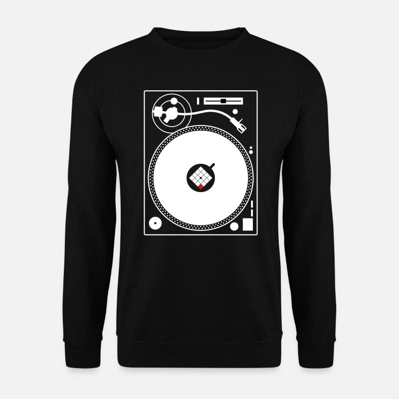 PLATTENSPIELER VINYL DJ TURNTABLE - Unisex Sweatshirt - black