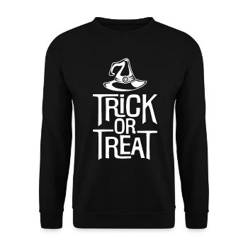 Trick or Treat - Unisex Sweatshirt - black - Front - Alina (178cm) & Michal (187cm)