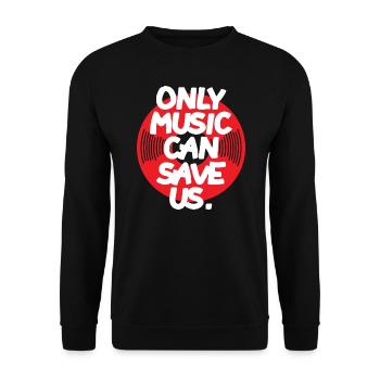 Only Music - Unisex Pullover - Schwarz - Vorne - Alina (178cm) & Michal (187cm)