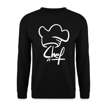 Chef - Unisex Pullover - Schwarz - Vorne - Alina (178cm) & Michal (187cm)