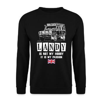 Landy is not my hobby It is my passion - Unisex Sweatshirt - black - Front - Alina (178cm) & Michal (187cm)