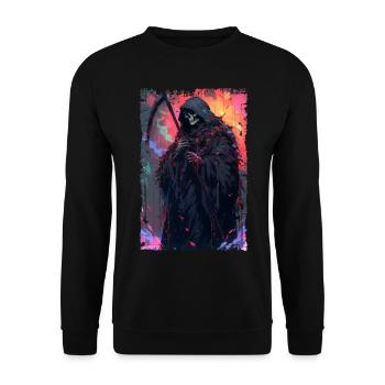 A Splash of Color - Unisex Sweatshirt - black - Front - Alina (178cm) & Michal (187cm)