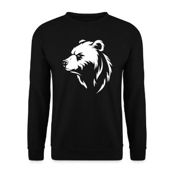 Bär - Unisex Pullover - Schwarz - Vorne - Alina (178cm) & Michal (187cm)