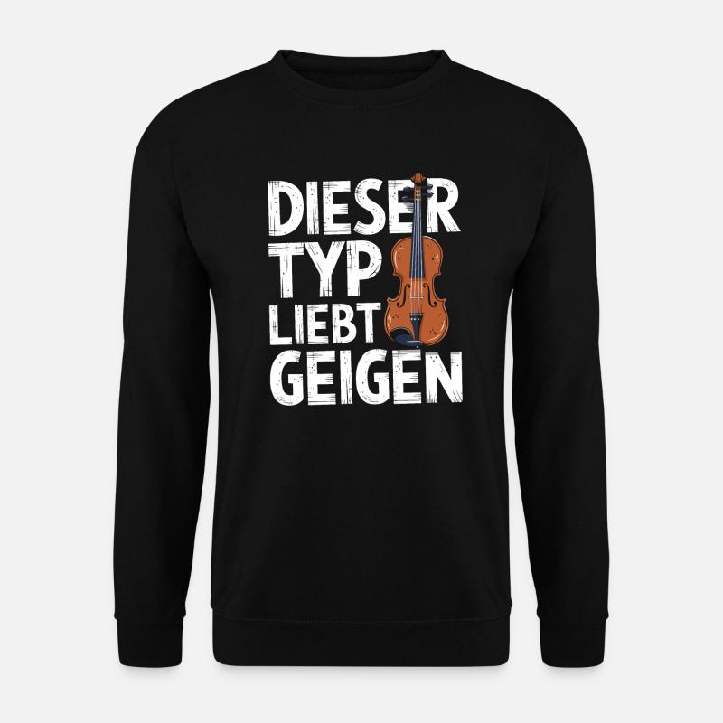 Geigen Spieler Geiger Violinist Musiker Violine - Unisex Pullover - Schwarz