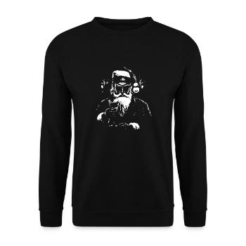 Père noël festif - Sweat-shirt Unisexe - noir - Devant - Alina (178cm) & Michal (187cm)