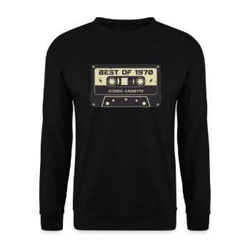 Retro Kassette 1970 vintage 1970 Geburtstag 1970 - Unisex Pullover - Schwarz - Vorne - Alina (178cm) & Michal (187cm)