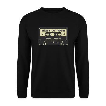 Retro cassette tape 1958 vintage 1958 birthday 1958 - Unisex Sweatshirt - black - Front - Alina (178cm) & Michal (187cm)