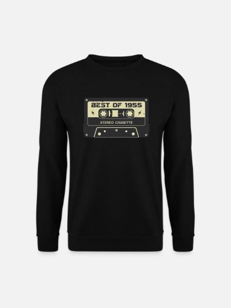 Retro Kassette 1955 vintage 1955 Geburtstag 1955 - Unisex Pullover - Schwarz