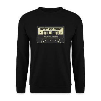 Retro cassette 2007 vintage 2007 birthday 2007 - Unisex Sweatshirt - black - Front - Alina (178cm) & Michal (187cm)