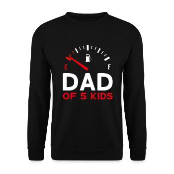 DAD OF 5 KIDS DAD FIVE KIDS FATHER'S DAY - Unisex Sweatshirt - black - Front - Alina (178cm) & Michal (187cm)