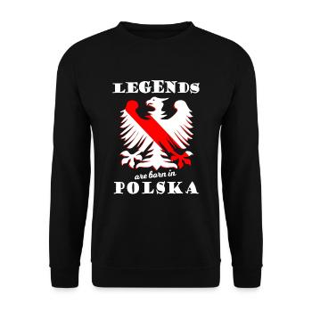 Les légendes de la Pologne - Sweat-shirt Unisexe - noir - Devant - Alina (178cm) & Michal (187cm)