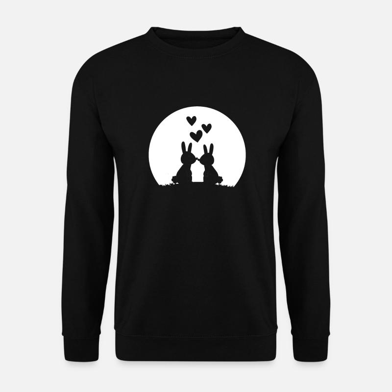 Mein Hase - Ein süßes verliebtes Hasen Paar - Unisex Pullover - Schwarz
