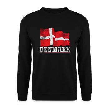 Danemark Drapeau - Sweat-shirt Unisexe - noir - Devant - Alina (178cm) & Michal (187cm)