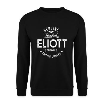 ELIOTT cadeau homme personnalisé prénom eliott - Sweat-shirt Unisexe - noir - Devant - Alina (178cm) & Michal (187cm)