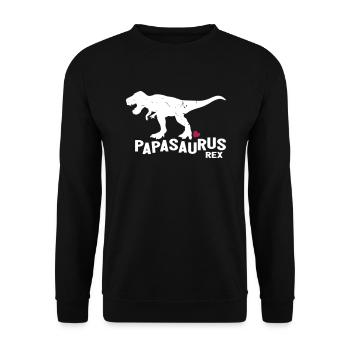 Papasaurus Rex - Sweat-shirt Unisexe - noir - Devant - Alina (178cm) & Michal (187cm)