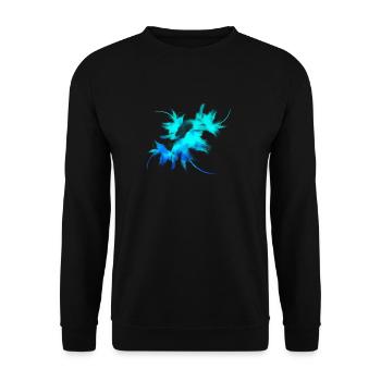 shining flower - Unisex Sweatshirt - black - Front - Alina (178cm) & Michal (187cm)