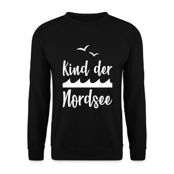 KIND DER NORDSEE - Unisex Pullover - Schwarz - Vorne - Alina (178cm) & Michal (187cm)