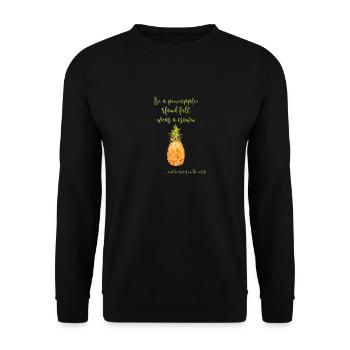 Be a pineapple - Unisex Sweatshirt - black - Front - Alina (178cm) & Michal (187cm)