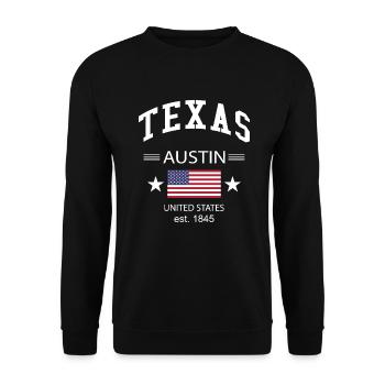 Texas - Sweat-shirt Unisexe - noir - Devant - Alina (178cm) & Michal (187cm)