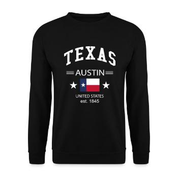 Texas - Sweat-shirt Unisexe - noir - Devant - Alina (178cm) & Michal (187cm)