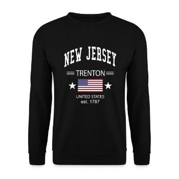 New Jersey - Unisex Sweatshirt - black - Front - Alina (178cm) & Michal (187cm)