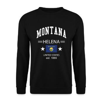 Montana - Unisex Pullover - Schwarz - Vorne - Alina (178cm) & Michal (187cm)