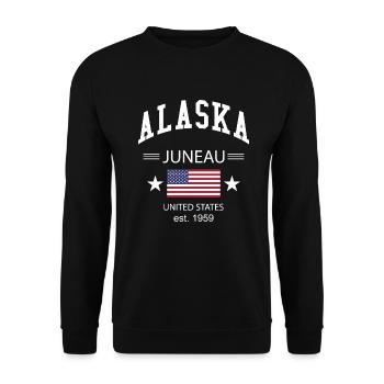 Alaska - Sweat-shirt Unisexe - noir - Devant - Alina (178cm) & Michal (187cm)
