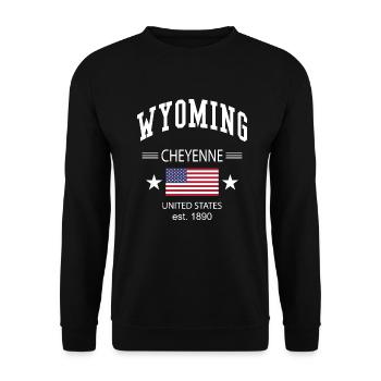 Wyoming - Unisex Pullover - Schwarz - Vorne - Alina (178cm) & Michal (187cm)